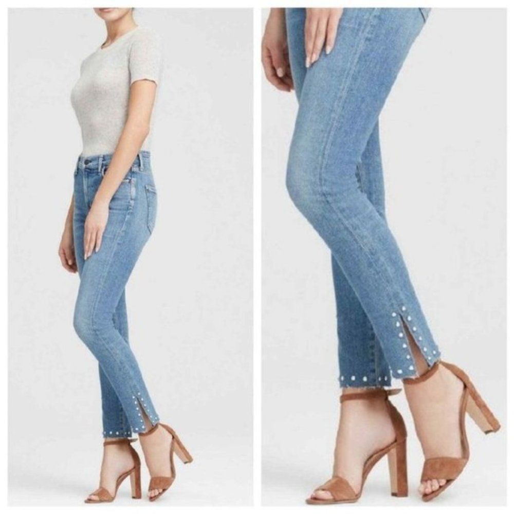 Citizens of Humanity Rocket High Rise Skinny Jeans Pearl Stud Ankle Size 26 - Picture 1 of 11